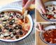 Rezept für cremigen Pizza-Dip mit Mozzarella & Oliven!