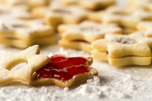 Shortbread mit Erdbeermarmelade