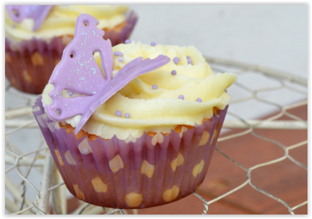 Helle Schmetterlings-Cupcakes