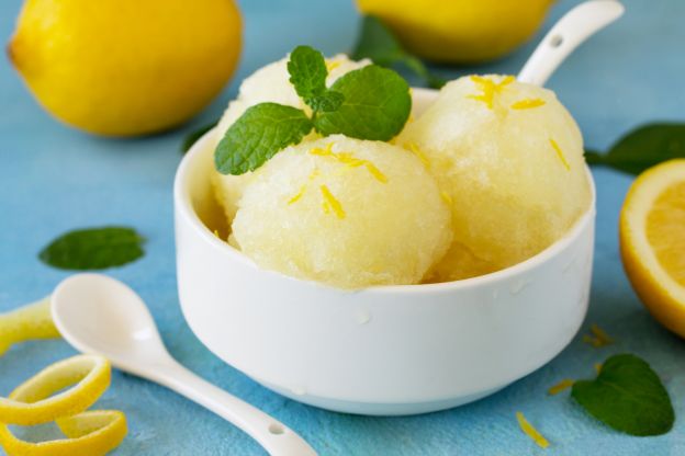 Zitronensorbet