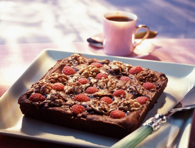 Brownies mit Erdbeeren