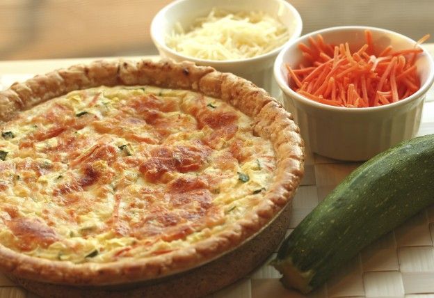 Quiche mit geraspeltem Gemüse