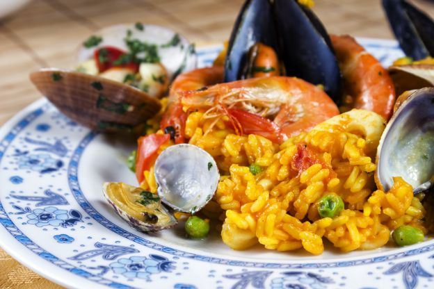 Paella mit Meeresfrüchten