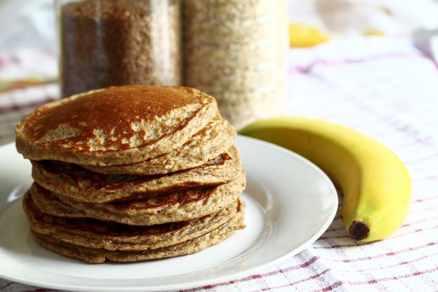 Pfannkuchen - mit Bananen und Haferflocken