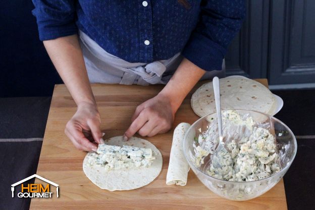 Den Blauschimmelkäse hinzufügen