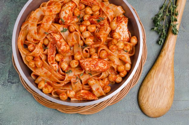 Tagliatelle mit Kichererbsenragout