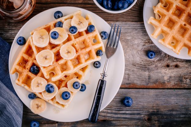 Waffeln mit Obst