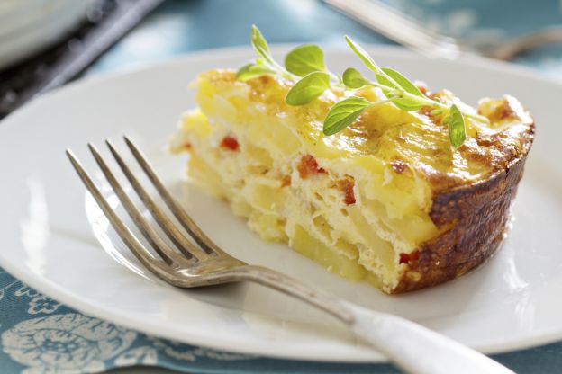 Quiche mit Kartoffeln und Schinken