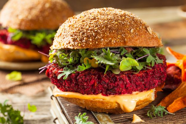 Veggieburger mit Rote Bete Bratling