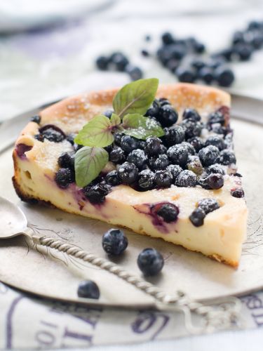 Skyr-Kuchen mit Blaubeeren