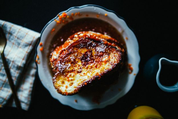 FrenchToast mit Orangen-Ricotta-Füllung auf Challah