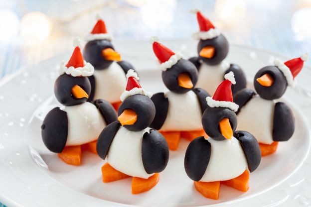 Mozzarella-Oliven-Pinguine