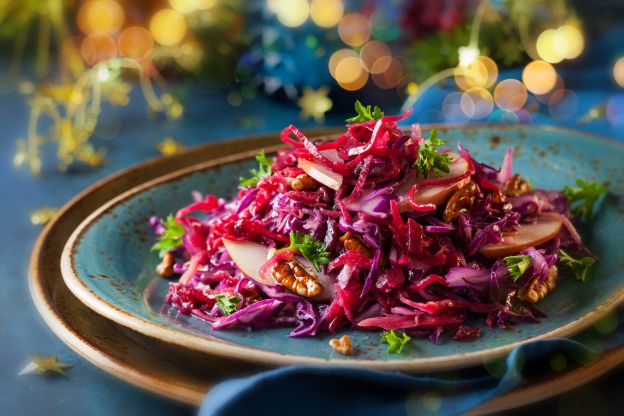 Vorspeise Menü 3: Weihnachtlicher Rotkohl-Salat