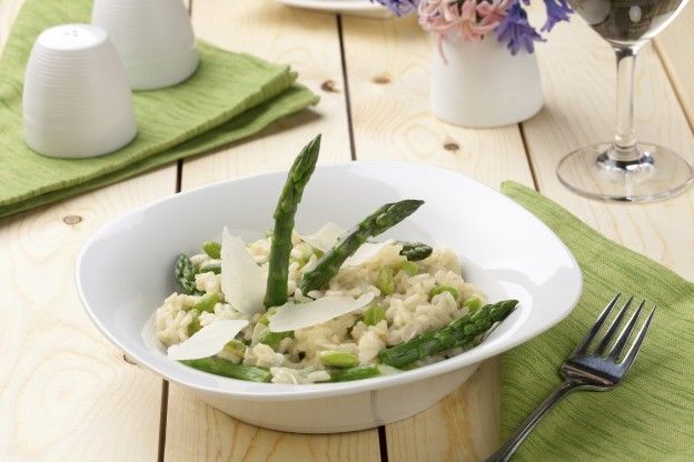 Risotto mit grünem Spargel