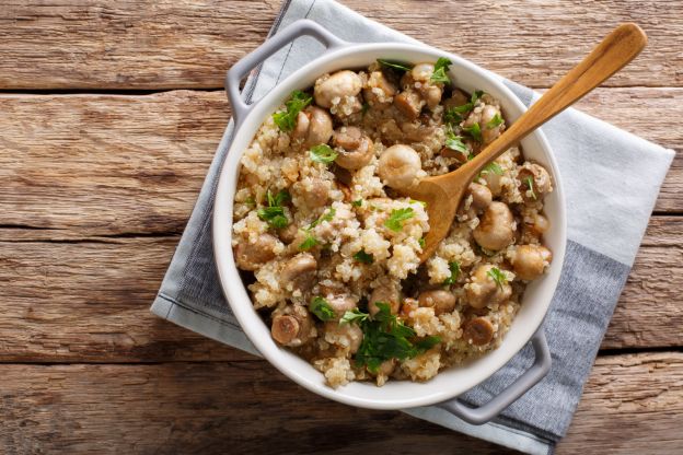 Risotto aus Quinoa mit Pilzen