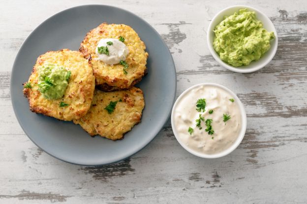 Reibekuchen aus Kartoffeln und Lauch