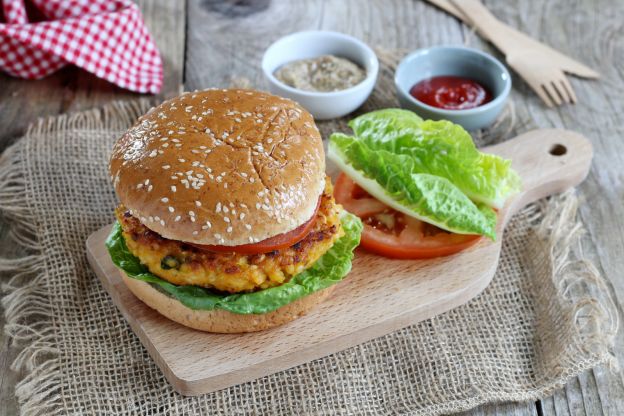 Selbstgemachter Veggie-Burger