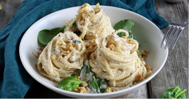 Linguine in cremiger Ricotta-Walnusssauce