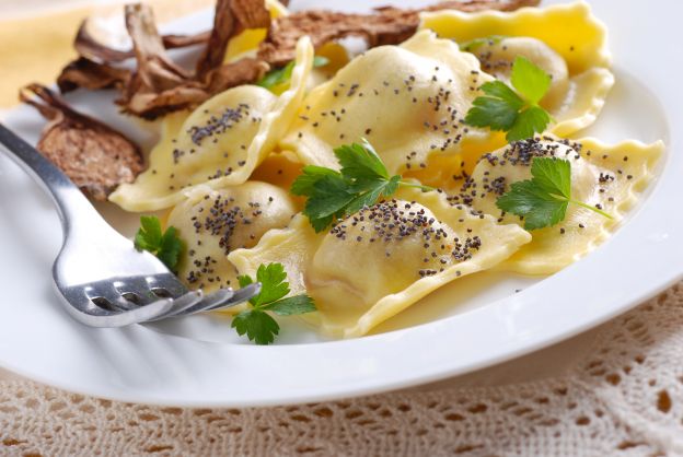 Ravioli mit Champignons