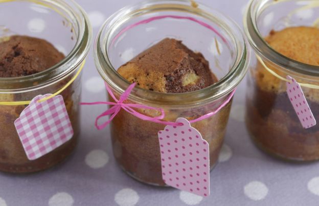 Gebackener Kuchen im Glas