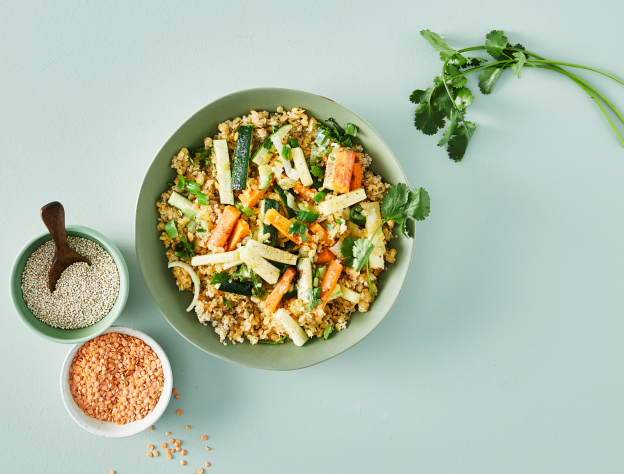 One Pot Linsen mit Quinoa und Gemüse