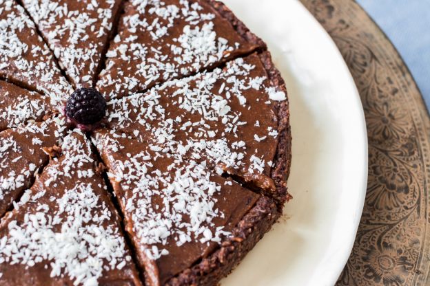 Schokoladenkuchen mit Linsen