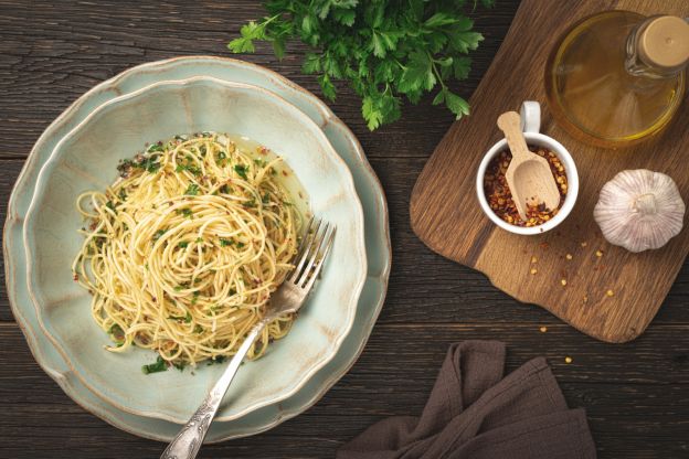 Spaghetti mit Chili und Knoblauch