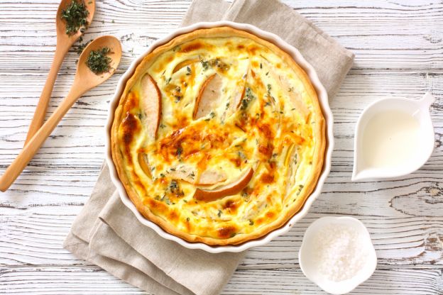 Quiche mit Roquefort und Birne