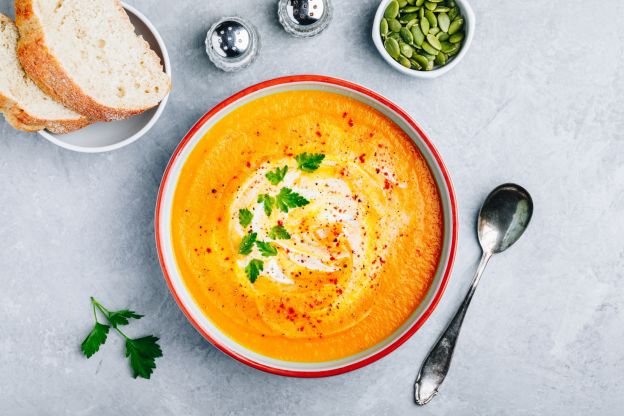 Kürbissuppe mit Ingwer und Chili