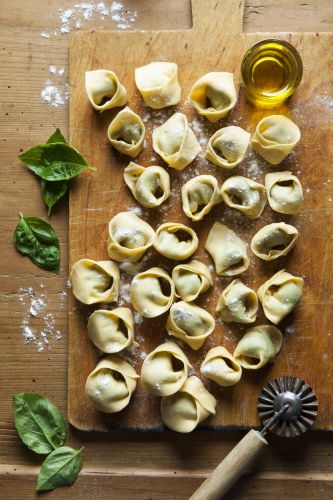 Tortellini mit Spinat