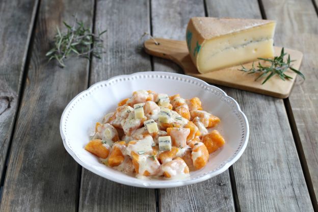 Kürbisgnocchi mit Morbier Käse