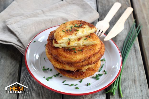 Kartoffelpfannkuchen mit Frischkäsefüllung