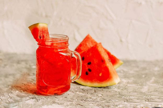 Wassermelonen- und Minzsaft