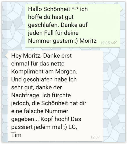 Hallo Schönheit