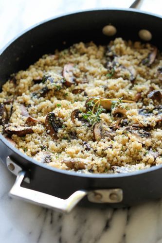 Veganes Quinoa-mit-Pilzen