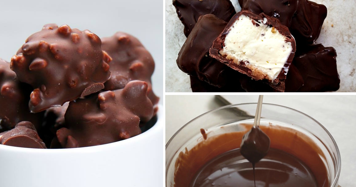 Eiskonfekt mit Schokolade und Puffreis