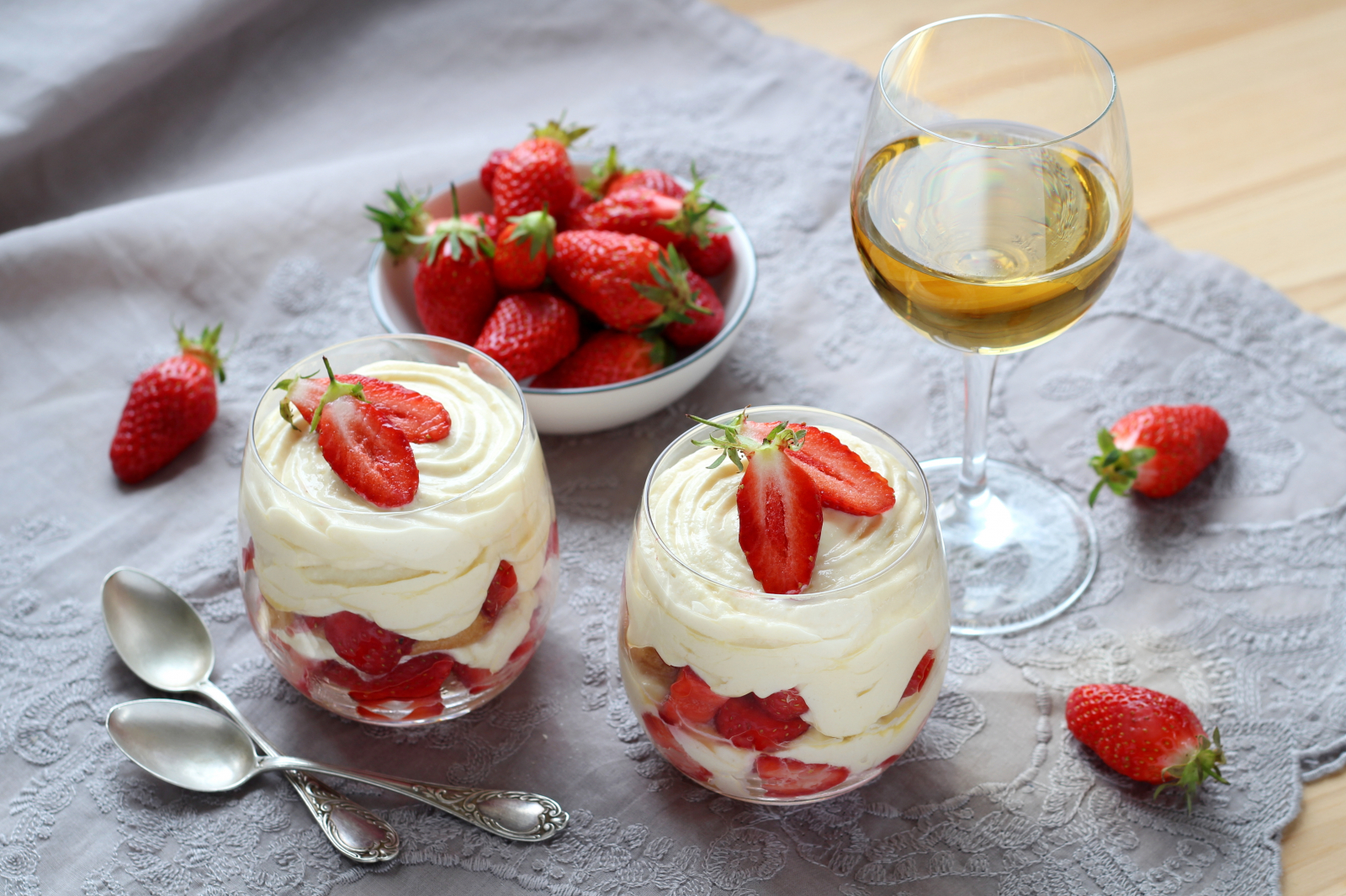 Süß und leicht an warmen Tagen unser Erdbeer Tiramisu