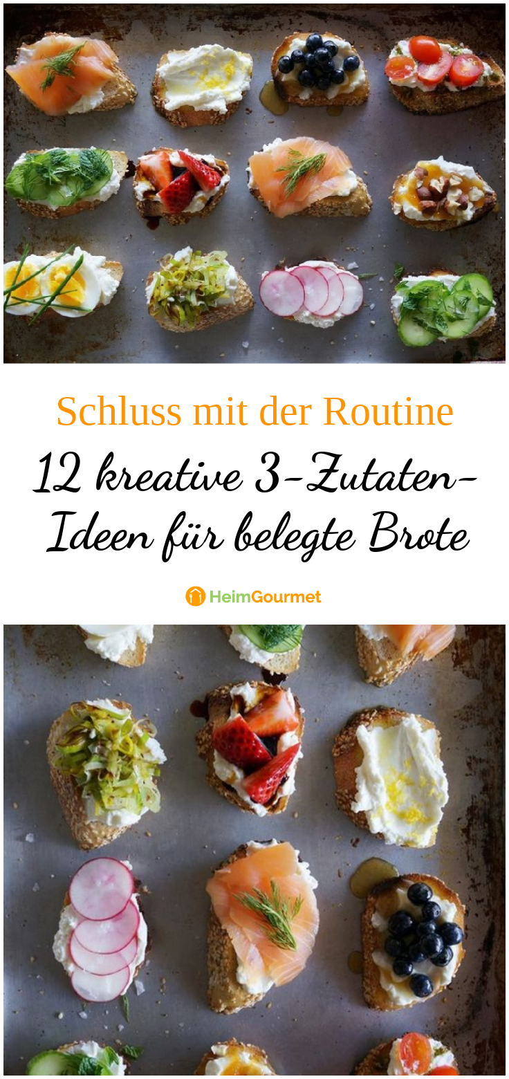 Schluss mit der Routine! 12 kreative 3-Zutaten-Ideen für belegte Brote